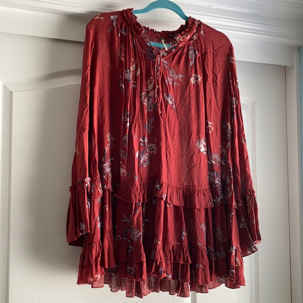S Free People Floral Tunic